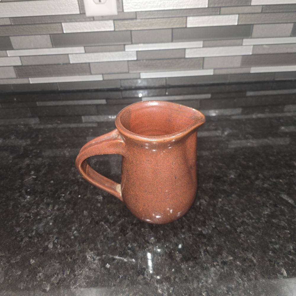 Rust Red Ceramic Creamer Pitcher